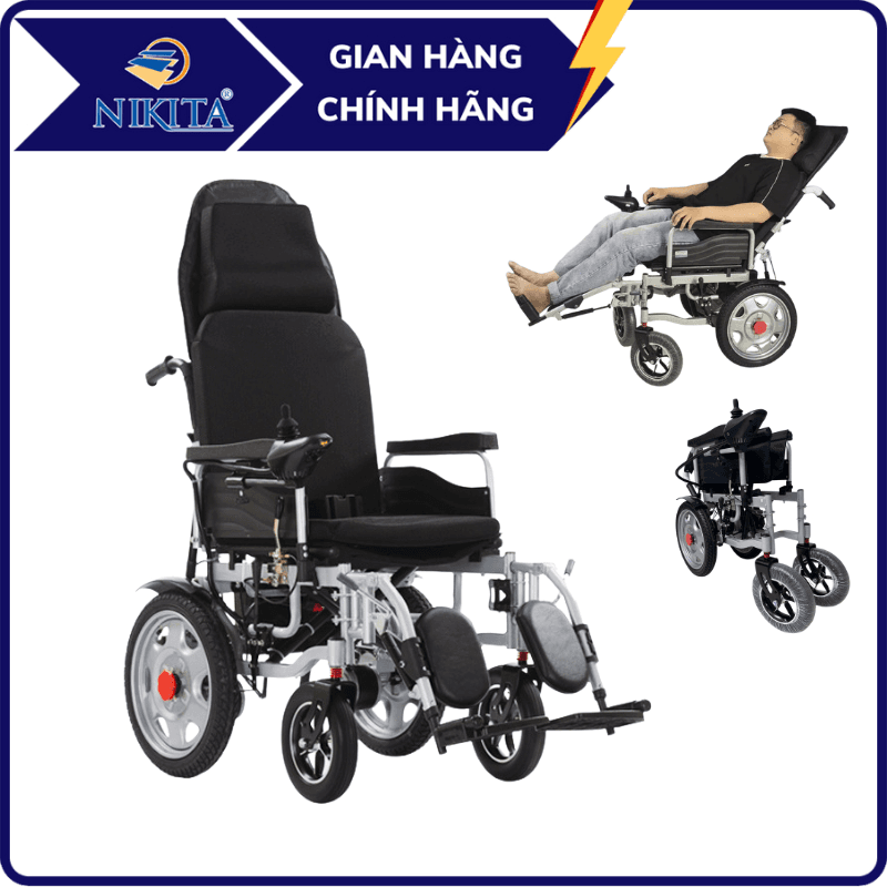 Xe lăn điện Nikita ngả lưng – xe lăn điện cho người già