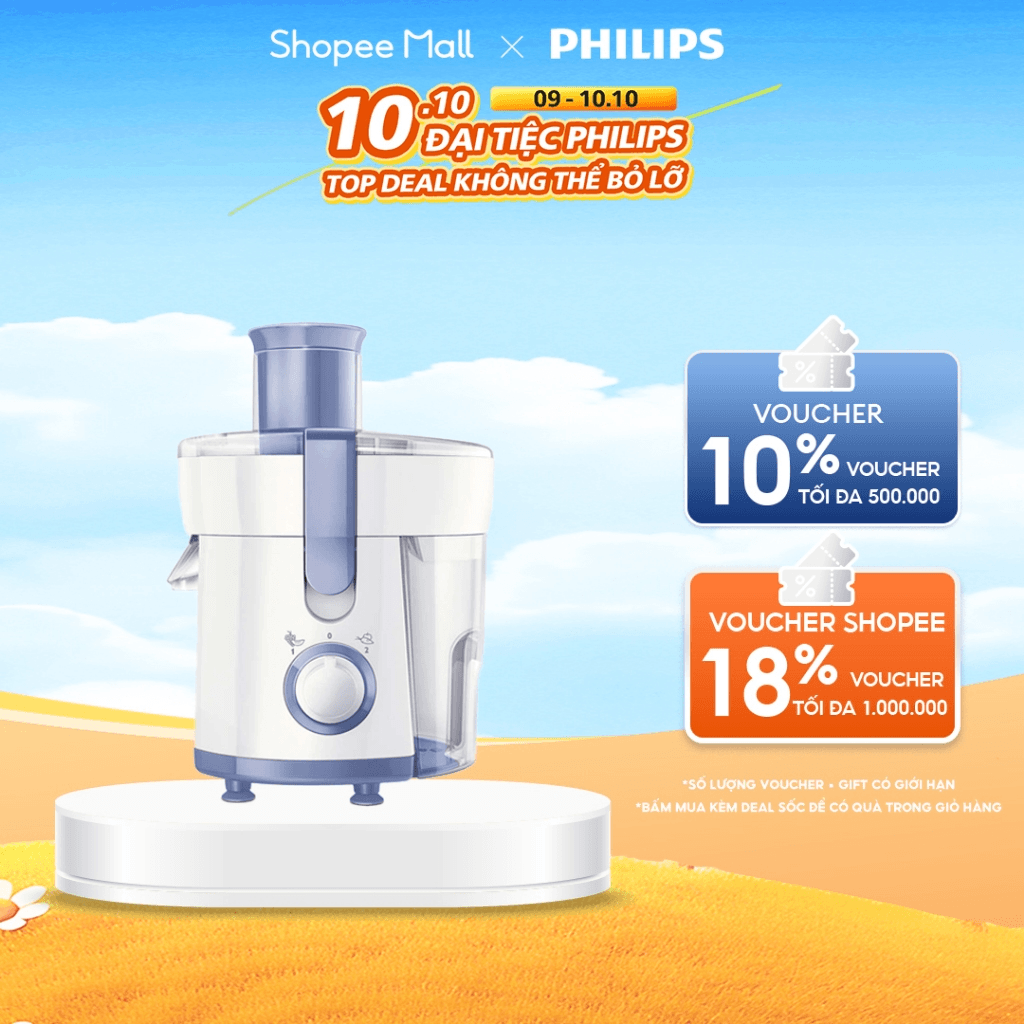 Máy ép chậm PHILIPS HR1811 – máy ép hoa quả tốt nhất tầm giá 1tr