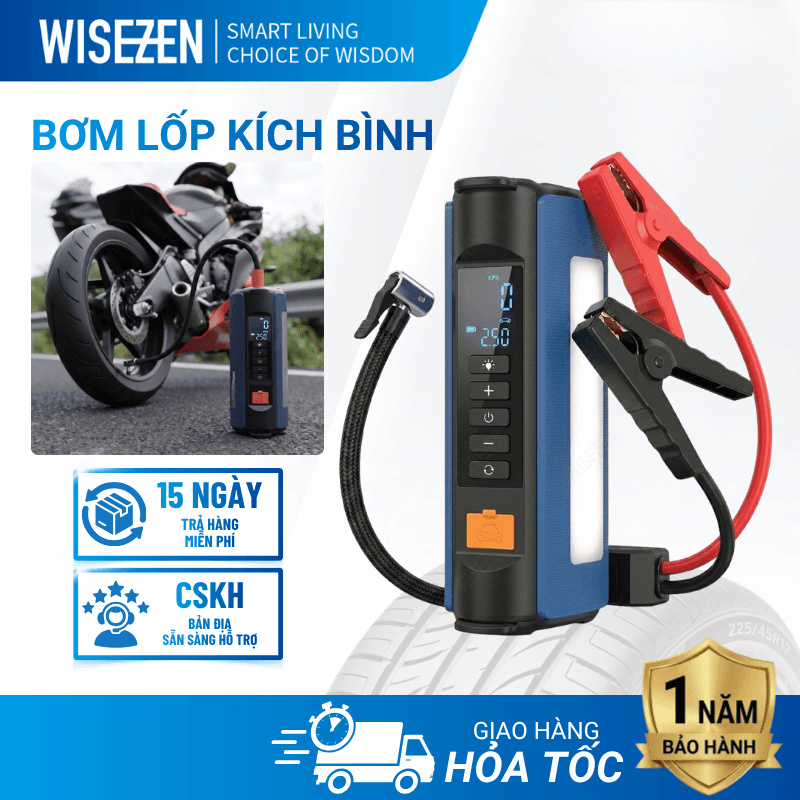 Bơm Lốp Kích Bình Ô Tô Wisezen – máy bơm lốp ô tô tự động
