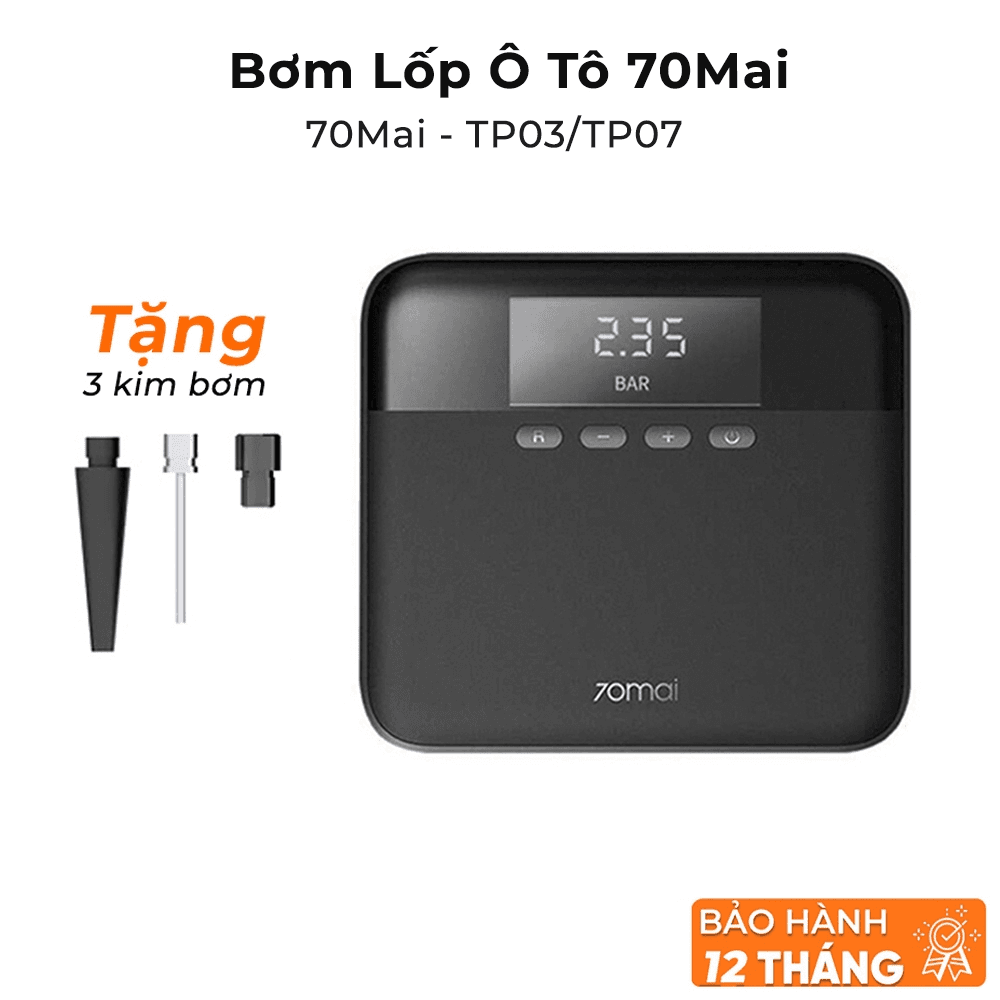 Bơm ô tô 70mai Midrive TP03 – máy bơm lốp ô tô tự động