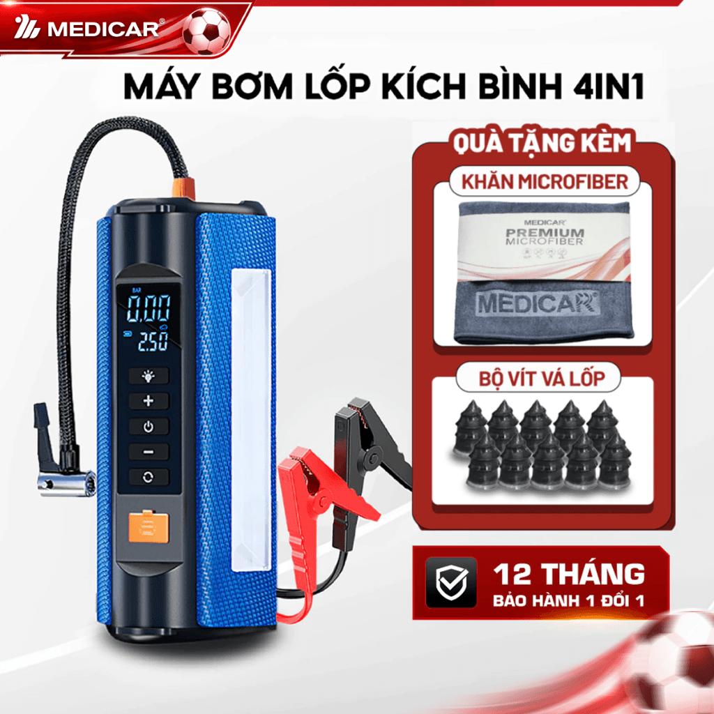 Máy bơm lốp ô tô Medicar TOV2 – máy bơm lốp ô tô tự động