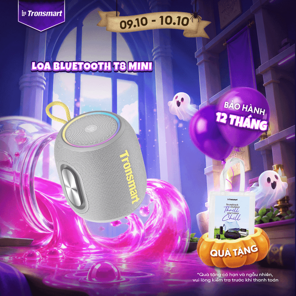 Loa Bluetooth Tronsmart T8 MINI – mic kết nối loa bluetooth harman kardon hát karaoke