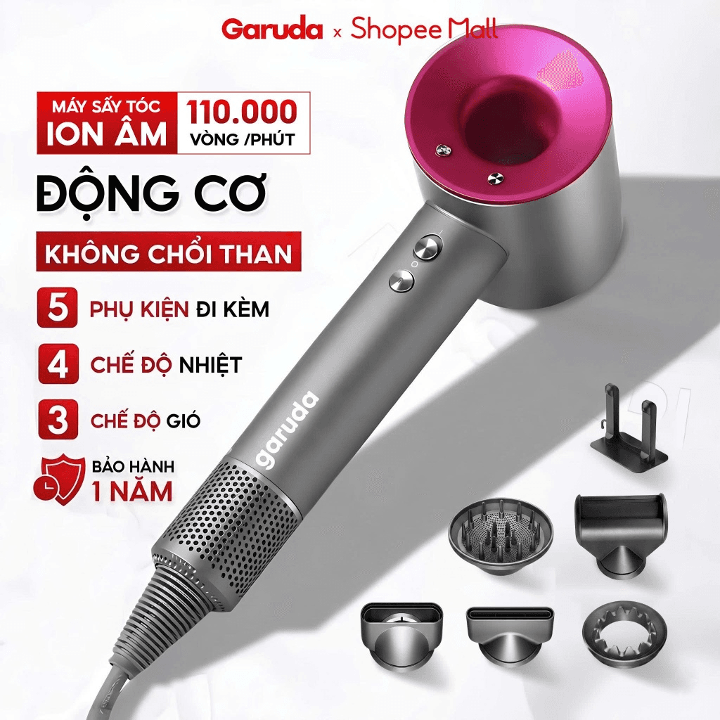 Máy Sấy Tóc Chính Hãng GARUDA – máy sấy tóc ion âm