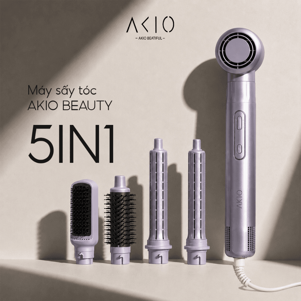 Máy Sấy Tóc Tạo Kiểu 5in1 AKIO BEAUTY – máy sấy tóc ion âm
